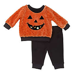 Baby Starters® Size 3M 2-Piece Pumpkin Pullover & Pant Set in Orange/Black