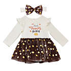 Alternate image 0 for Baby Starters&reg; Newborn 2-Piece My First Thanksgiving Long Sleeve Dress and Headband Set
