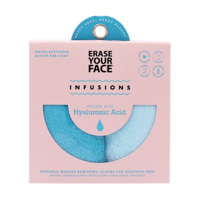 DANIELLE&reg; Creations 2-Pack Erase Your Face Hyaluronic Acid Infused Makeup Removing Cloth