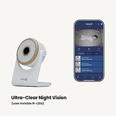 Safety 1ˢᵗ&reg; 1080p HD WiFi Baby Monitor with Easy Setup in White/Natural. View a larger version of this product image.