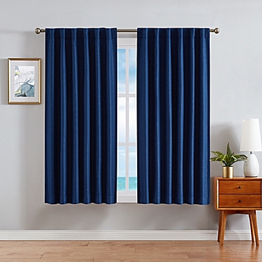 Nautica&reg; Robin 63-Inch Room Darkening Window Curtain Panels in Indigo (Set of 2). View a larger version of this product image.