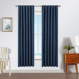 Nautica® Robin 96-Inch Room Darkening Window Curtain Panels in Indigo (Set of 2)