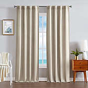 Nautica&reg; Virginia 63-Inch Tab Top 100% Blackout Window Curtain Panels in Linen (Set of 2)