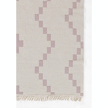 The Novogratz Flex 5&#39;3&quot; x 7&#39; Diamond Reversible Area Rug in Pink. View a larger version of this product image.