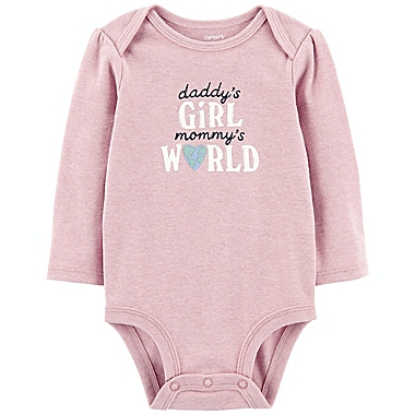 carter&#39;s&reg; &quot;Daddy&#39;s Girl Mommy&#39;s World&quot; Original Bodysuit. View a larger version of this product image.