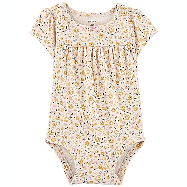 carter&#39;s&reg; Newborn Floral Bodysuit in White. View a larger version of this product image.