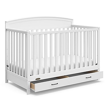 Graco&reg; Benton 4-in-1 Convertible Crib with Drawer in White. View a larger version of this product image.