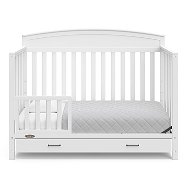 Graco&reg; Benton 4-in-1 Convertible Crib with Drawer in White. View a larger version of this product image.