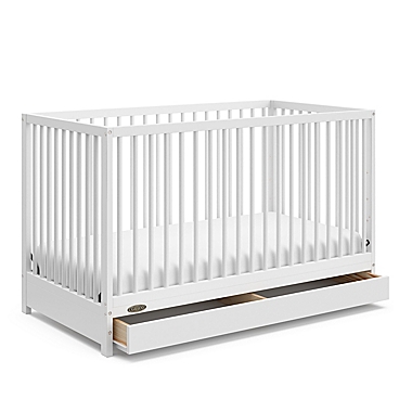 Graco&trade; Teddi 5-in-1 Convertible Crib with Drawer in White. View a larger version of this product image.