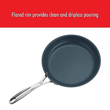 ZWILLING&reg; Clad CFX Ceramic Nonstick 10-Inch Stainless Steel Covered Fry Pan. View a larger version of this product image.