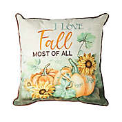 glitzhome&reg; Fall Embroidered Pumpkin Pillow