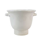 Everhome&trade; Round Stoneware Indoor/Outdoor Urn Planter in White