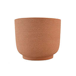 Everhome™ Ribbed Round Stoneware Indoor/Outdoor Planter in Terracotta