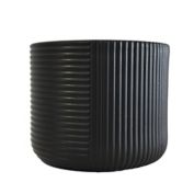 Variegated Stripe Planter in Black