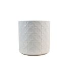 Alternate image 0 for Everhome&trade; Small Round Stoneware Indoor/Outdoor Caning Planter in White