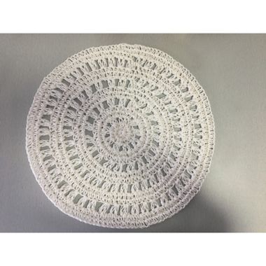 Everhome&trade; Crochet Paper Placemat in White. View a larger version of this product image.