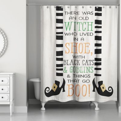 Halloween Witch Magic Potion Fabric Shower Curtain Set Bathroom w/ Free Hooks 