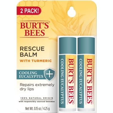 Burt's Bees&reg; 2-Pack 0.15 oz. Rescue Cooling Eucalyptus Lip Balm. View a larger version of this product image.