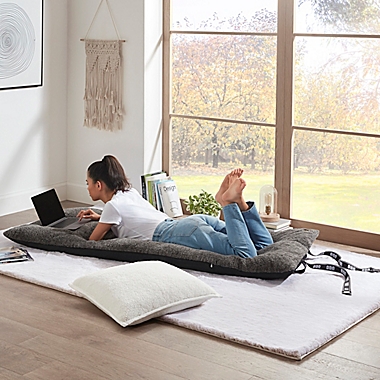 UGG&trade; Sherpa Melange Crash Pad in Charcoal. View a larger version of this product image.