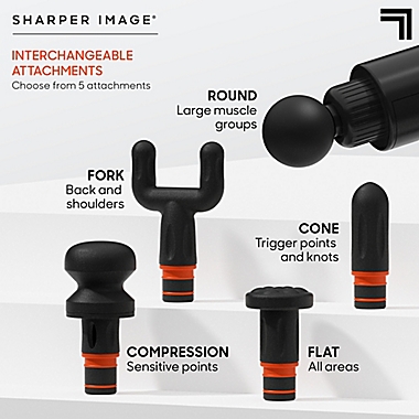 Sharper Image&reg; Powerboost Deep Tissue Massager in Black. View a larger version of this product image.