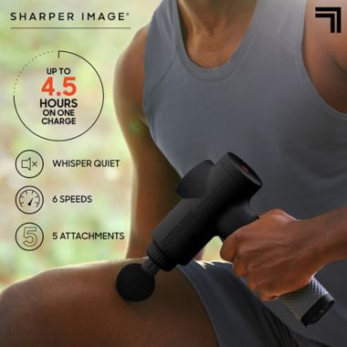 Sharper Image&reg; Powerboost Deep Tissue Massager in Black. View a larger version of this product image.