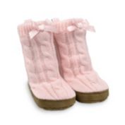 goldbug&trade; Cable Knit Slipper in Pink