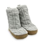 Alternate image 0 for goldbug&trade; Size 0-6M Cable Knit Slipper in Grey