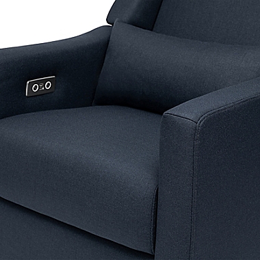 Babyletto Kiwi Glider Recliner with Electronic Control and USB in Performance Navy. View a larger version of this product image.