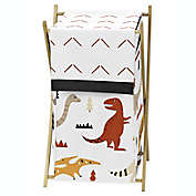 Sweet Jojo Designs&reg; Dinosaur Laundry Hamper by in White/Orange