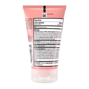 Neutrogena&reg; 2 oz. Oil-Free Acne Wash Foaming Scrub in Pink Grapefruit. View a larger version of this product image.