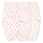 aiden +anais&reg; essentials Size 0-3M 3-Pack Arts and Crafts Wrap Swaddles in Pink
