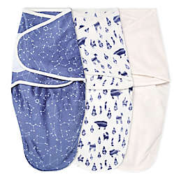 aiden + anais® essentials Size 0-3M 3-Pack Scandinavian Wrap Swaddles in Blue