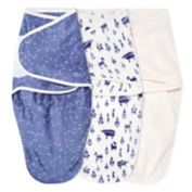 aiden + anais&reg; essentials Size 0-3M 3-Pack Scandinavian Wrap Swaddles in Blue