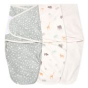 aiden + anais&reg; essentials Size 0-3M 3-Pack Wild Prairie Wrap Swaddles in Grey
