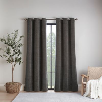 UGG&reg; Emory 84-Inch Grommet Blackout Window Curtain Panels in Charcoal (Set of 2)
