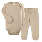 Alternate image 0 for Colored Organics Size 0-3M 2-Piece Organic Cotton Bodysuit and Pant Set in Clay