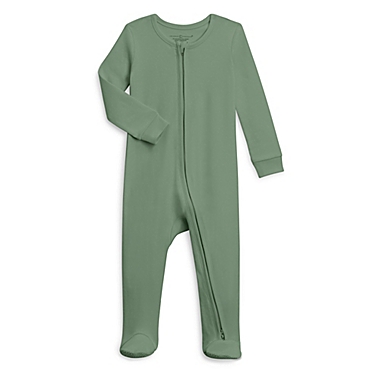 Colored Organics Peyton Organic Cotton Footie Zip Sleeper. View a larger version of this product image.