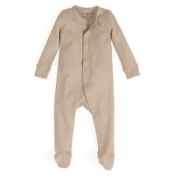 Colored Organics Newborn Skylar Organic Cotton Footed Sleeper in Clay