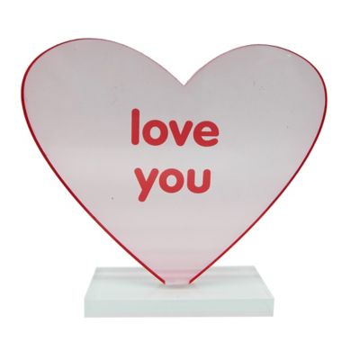 H for Happy&trade; Valentine's Day Assorted Conversation Heart Decorative Tabletop Sign. View a larger version of this product image.