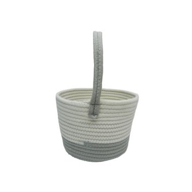 H for Happy&trade; Fabric Easter Basket in Grey. View a larger version of this product image.