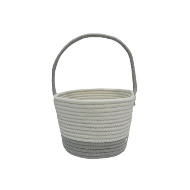 H for Happy&trade; Fabric Easter Basket in Grey. View a larger version of this product image.