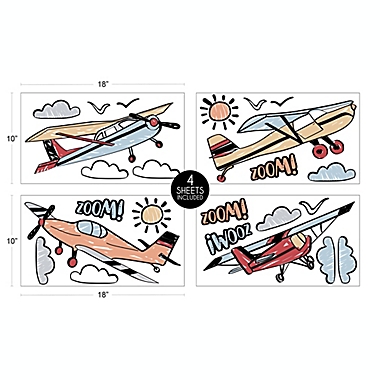 Sweet Jojo Designs&reg; Airplane Wall Decal Stickers. View a larger version of this product image.