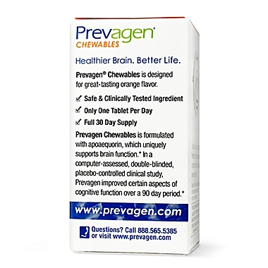 Prevagene&reg; 30-Count Chewable Tablets in Orange Flavor. View a larger version of this product image.