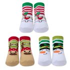 Alternate image 0 for Baby Essentials&reg; Size 0-12M 3-Pack Christmas Socks in White