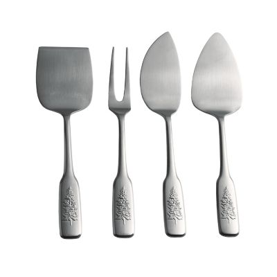 Bee &amp; Willow&trade; Vail Satin 4-Piece Cheese Knife Set in Silver