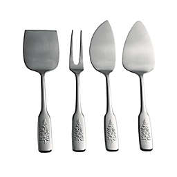 Bee & Willow™ Vail Satin 4-Piece Cheese Knife Set in Silver