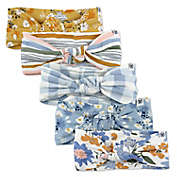 The Honest Company&reg; Size 2T-4T 5-Pack Floral Bow Headbands in Blue/Multi