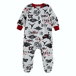 Jordan® Size 6M Air Fleece Footed Coverall in White