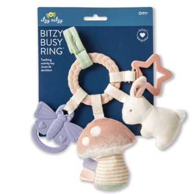 Itzy Ritzy&reg; Rainbow Bitzy Busy Ring&trade; Teething Toy in Pink. View a larger version of this product image.