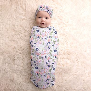 Itzy Ritzy&reg; Cutie Cocoon&trade; Size 0-3M Meadow 2-Piece Cocoon and Hat Set. View a larger version of this product image.